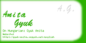 anita gyuk business card